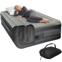 ML-Design Luftmatratze 1 Person 196x97x47 cm Grau Selbstaufblasend
