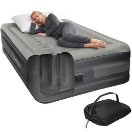 ML-Design Luftmatratze 1 Person 196x97x47 cm Grau Selbstaufblasend