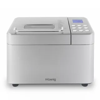 h.koenig BAKE440 Brotmaschine, 3 Brotgrößen, bis zu 1 kg Brot, Startvorwahl/Warmhaltefunktion, abnehmbarer Behälter, antihaftbeschichtet, LCD-Display, 600 W