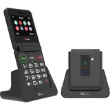 TTfone Klapphandy TT660 mit faltbarem Design, großen Tasten, Notruf, Langer Akkulaufzeit und 3G & 4G LTE Konnektivität (mit Dockladegerät)