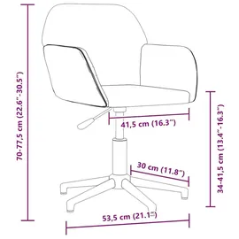 vidaXL Bürostuhl Drehbar Stoff Hellgelb