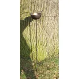 Vogeltränke am Stab, Futterstelle, Gartenstab, Gartenstecker, Eisen