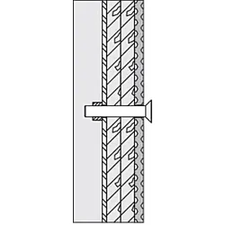Hewi 801/805 Klappsitz-Befestigung BM23.4 Leichtbauwände mit integrierten Stahl