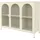 ML-Design Vitrinenschrank 120 x 93 x 40 cm Creme / Weiß