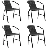 teenpull Furnicato Gartenstuhl 62 x 74 x 55 cm schwarz 4 St.