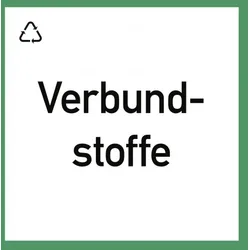 Wertstoffkennzeichnung "Verbundstoffe", Folie, 300x300 mm