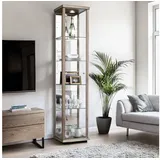 K-Möbel Glasvitrine Stehend 176 x 37 x 33 cm
