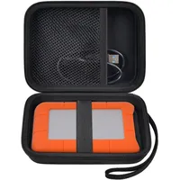 Casmilee Festplatten Tasche für LaCie Rugged/Rugged Mini 1TB/ 2TB/ 4TB/ 5TB Tragbare Externe Festplatte HDD - Nur Tasche (Schwarz)