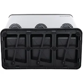 Songmics Mülleimer 54 l Silber/Schwarz