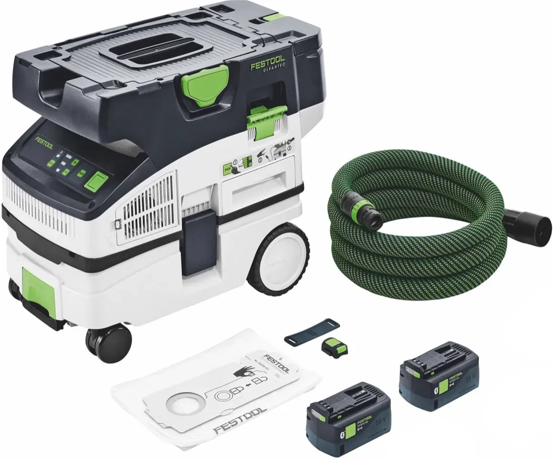 Festool CTLC MINI I-Basic Akku Absaugmobil 36 V ( 2x 18 V ) Staubkl. L + 2x Akku 5,0 Ah - ohne Ladegerät