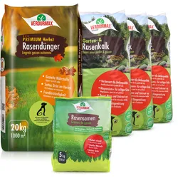 1 Set VERDURMAX® Herbst-Rasenpflege Komplett-Set 1000 m2