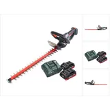 Metabo HS 18 LTX 65 Akku Heckenschere 18 V 63 cm + 2x Akku 4,0 Ah + Ladegerät