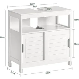 SoBuy Waschbeckenunterschrank 60 x 60 cm Weiß