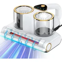 Milbensauger für Matratzen,Milbensauger mit UV-Licht 16KPA Absaugung 500W Milbenstaubsauger mit Ultraschall und Heißluftfunktion Matratzensauger Entfernt 99,9 % Bakterien Allergene und Staub-Milben