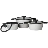 Mulex HAPPINESS GREYLINE Topf-Set 6-tlg. Kochtopf + Kochtopf + Kochtopf + Kochtopf + Kochtopf + Kochtopf