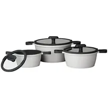 Mulex HAPPINESS GREYLINE Topf-Set 6-tlg. Kochtopf + Kochtopf + Kochtopf + Kochtopf + Kochtopf + Kochtopf