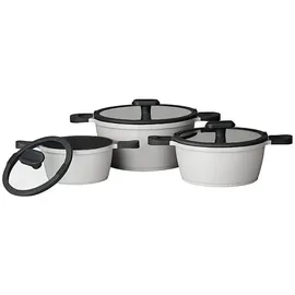 Mulex HAPPINESS GREYLINE Topf-Set 6-tlg. Kochtopf + Kochtopf + Kochtopf + Kochtopf + Kochtopf + Kochtopf