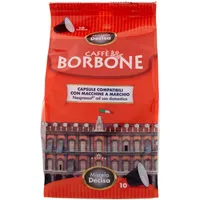 KAPSELN KOMPATIBEL NESPRESSO KAFFEE BORBONE 10 PADS BLEND BESCHLOSSEN/SCHWARZ