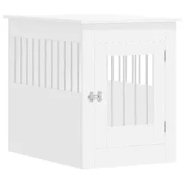 vidaXL Hundekäfig im Möbelstil, Weiß 55x80x68 cm, Holzwerkstoff - vidaXL