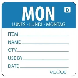 HYGIPLAS Vogue Auflösbare Etiketten Montag Blau (250 Stück)