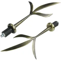 LIEDECO Gardinenstangen-Endstück Endstück, Endknopf Zweig "Esperanca" für 16 mm Stangen, Gardinenstangen, (2-St), Endstück, Endknopf schwarz