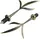 LIEDECO Gardinenstangen-Endstück Endstück, Endknopf Zweig "Esperanca" für 16 mm Stangen, Gardinenstangen, (2-St), Endstück, Endknopf schwarz