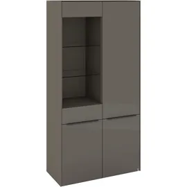 Set One by Musterring Standvitrine Reno 92 x 42 x 185 cm Grau