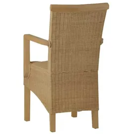 MiaMöbel Rattan Armlehnstuhl 'Larissa' 51 x 57 x 98 cm natur 2 St.