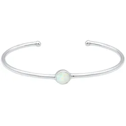 Elli Armreif Bangle Synthetischer Opal Trend 925 Silber Armbänder & Armreife   Damen