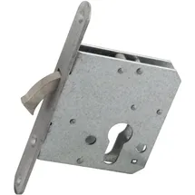 Nemef Schiebetürschloss mit vernickeltem Bogenriegel 55 mm