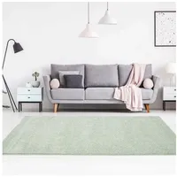 Carpet City Teppich Einfarbig Grün - 160x225 cm -
