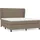vidaXL Boxspringbett mit Matratze Taupe 180x200 cm Stoff