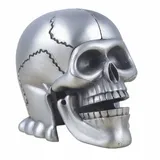 vogler joh. vogler gmbh Bleistiftspitzer Totenkopf Metall Schädel mit beweglichem Kiefer • präziser Pencil Sharpener für Schule & Büro • stabile Verarbeitung • einzigartiges Horror-Design, zinnfarben, 6×5×4 cm