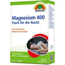 Sunlife Magnesium 400 Stark für die Nacht Tabletten 32 St.