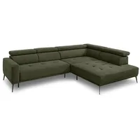 SOMETA Ecksofa Monterrey Stoff Grün