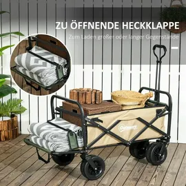 Outsunny Bollerwagen klappbar khaki