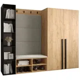 ABIKS MÖBEL Garderoben-Set MIRO Set 4, Garderobe mit gepolsterten Paneelen, Modern Design