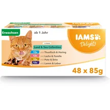 Iams Delights Erwachsen Land & Sea Collection in Gelee 48 x 85 g