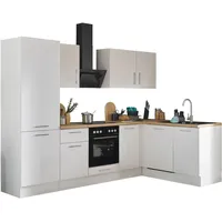 BASIC by Balculina Winkelküche Turin L-Form 280 cm weiß