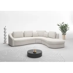 Ecksofa SIT & MORE "Jazz L-Form", weiß, B:303cm H:88cm T:274cm, 100% Polyester, Sofas, In weiteren Größen erhältlich