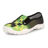 Ladeheid Kinder Hausschuhe LARW006 (Schwarz Grün Gelb, 26 EU). - 26