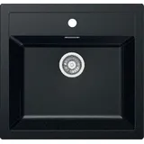 Franke Sirius SID 610, Aufsatzwanne, Rechteckig, Tectonite Spülbecken schwarz 114.0264.011