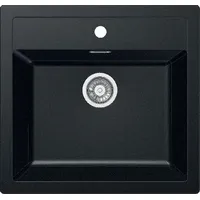 Franke Sirius SID 610, Aufsatzwanne, Rechteckig, Tectonite Spülbecken schwarz 114.0264.011
