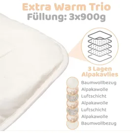 engelshof alpakas Engelshof Alpaka Bettdecke "Farisa" Extrawarm Trio 155x220cm - Weiß