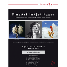 HAHNEMUEHLE Hahnemühle Digital FineArt A 4 Testpack glossy 210 x), 297 mm