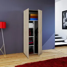 VCM Holz-Besenschrank 6 Fächer Maße ca. B. 70 x 178 x T. 40 cm