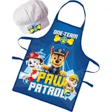 Sorrisini Kinderschürze Kochmütze für Kinder Paw Patrol | Mädchen Schürze | Kinderschürze Jungen | Verstellbare Kinderschürzen zum Backen, Malen, Kinder 3-8 Jahre - Adatto a bambini dai 3-8 Jahre