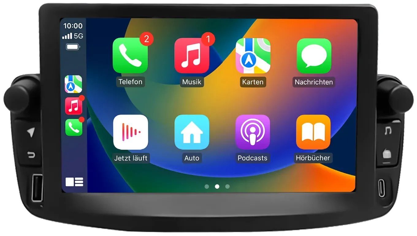 Junsun Radio für Peugeot 107 CarPlay Android Auto Bluetooth Navigation - Standard