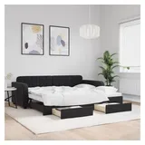 vidaXL Tagesbett 90 x 190 cm Schwarz