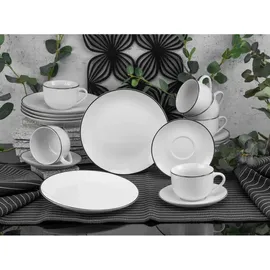 CreaTable Luna Black Line Kaffeeservice 18-tlg. schwarz